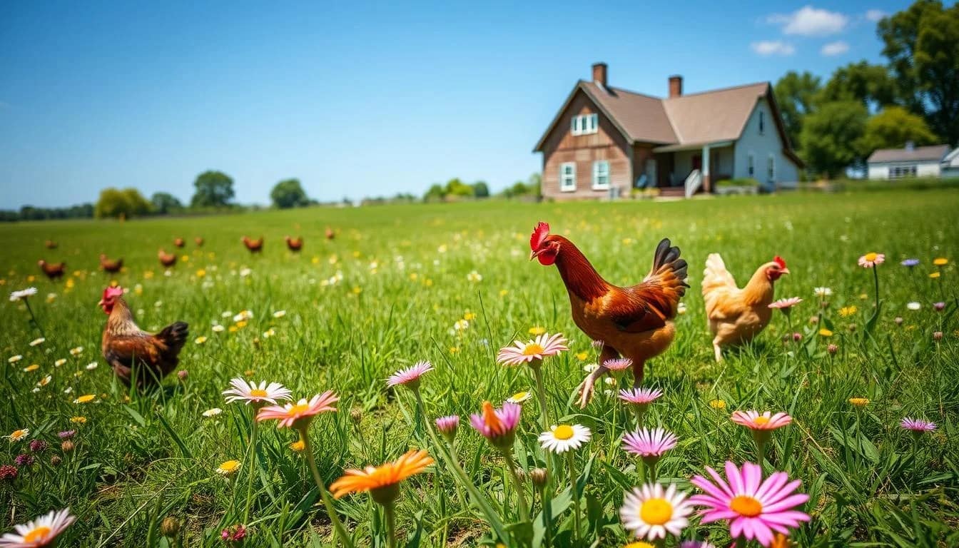 Free-range chicken