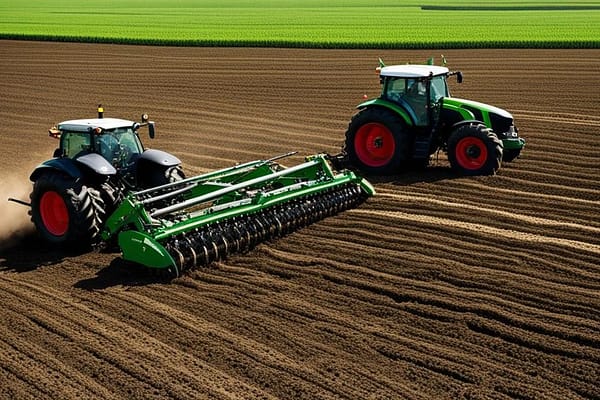 disc harrow and a tine harrow