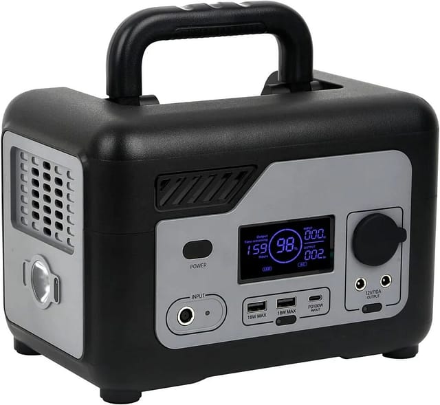 ODEER Portable Power Station, 285Wh Portable Solar Generator Portable Power Station 300W with AC Input, 2*DC 120W Output, 2* USB-A Output, LED Light for Outdoor Camping