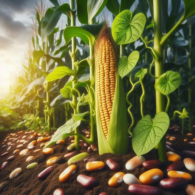 Corn and Beans Pair Planting